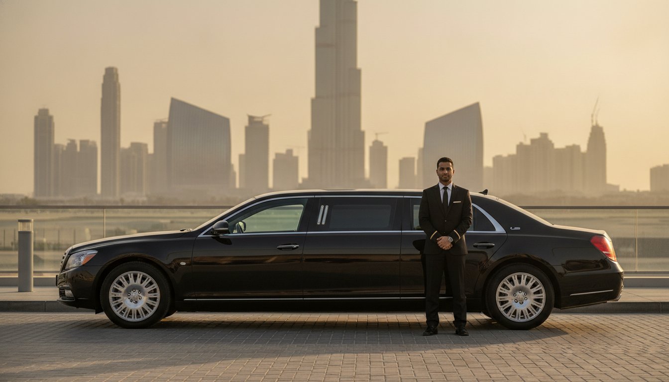 Luxury chauffeur-driven car travelling from Dubai to Ras Al Khaimah