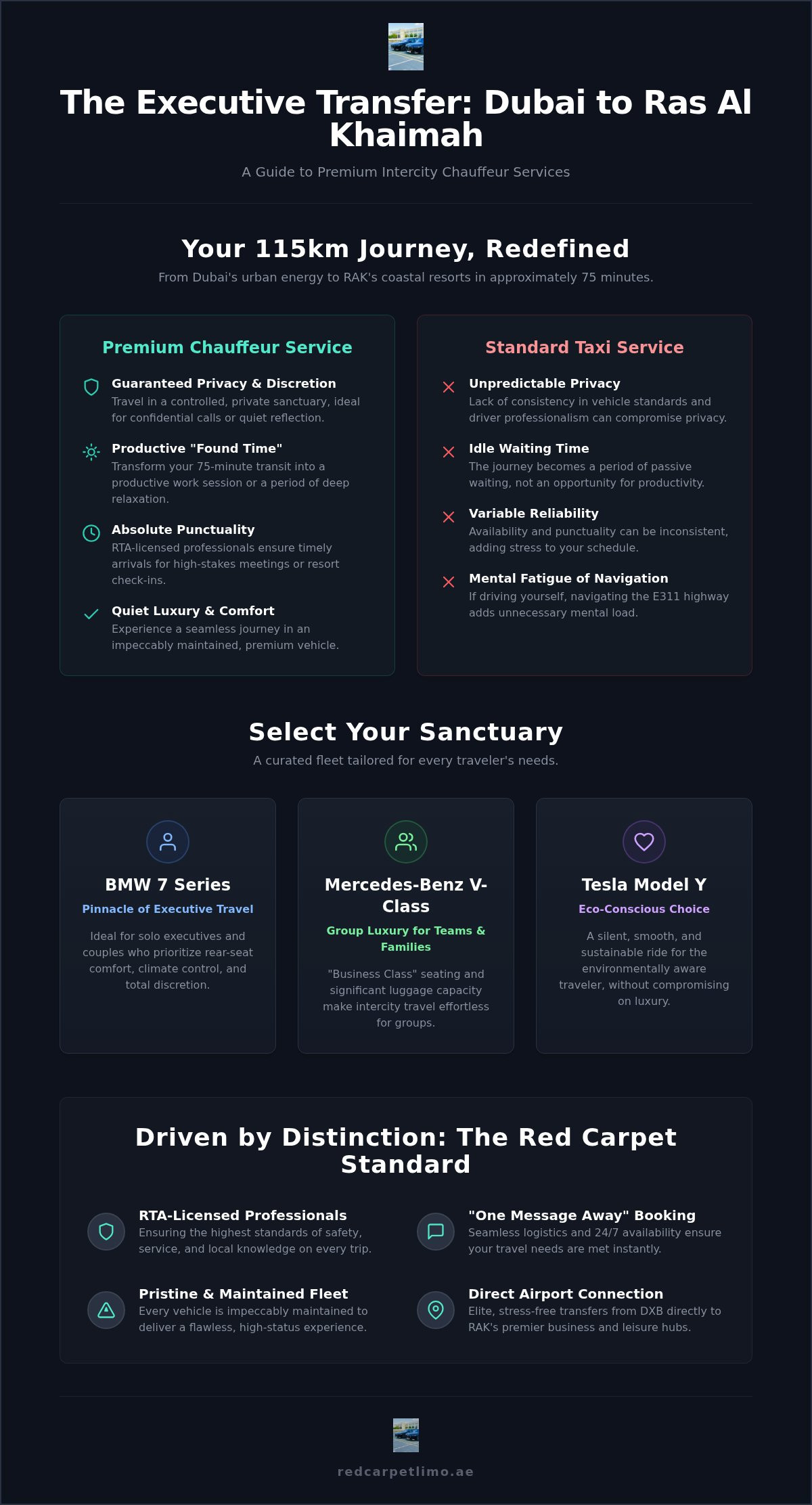 Chauffeur Service Dubai to Ras Al Khaimah: 2026 Guide infographic