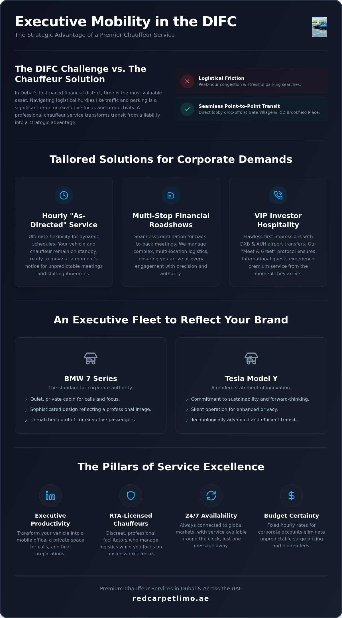 Chauffeur Service DIFC: The 2026 Executive Guide to Elite Mobility infographic