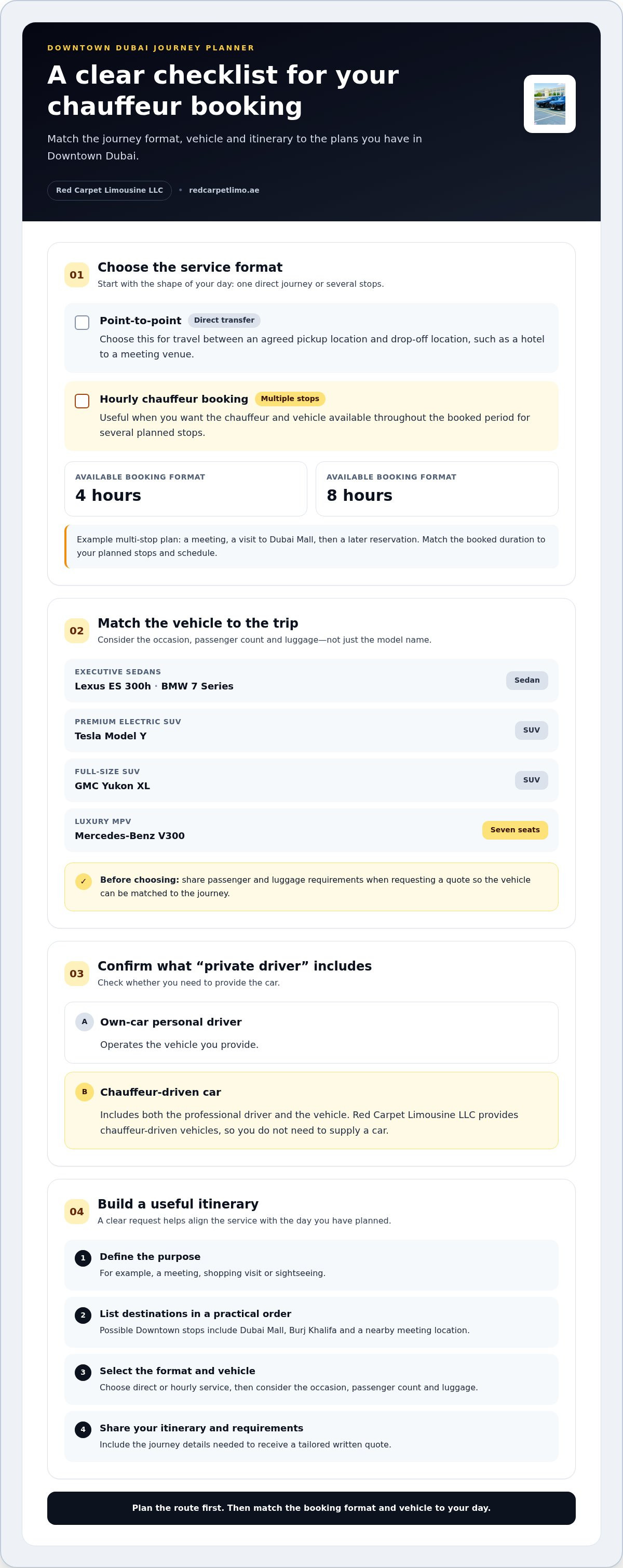 Private Driver Downtown Dubai: A Guide to Chauffeur Service infographic