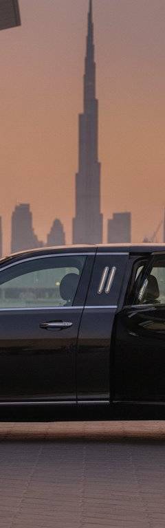 VIP chauffeur welcoming a traveler at Dubai International Airport