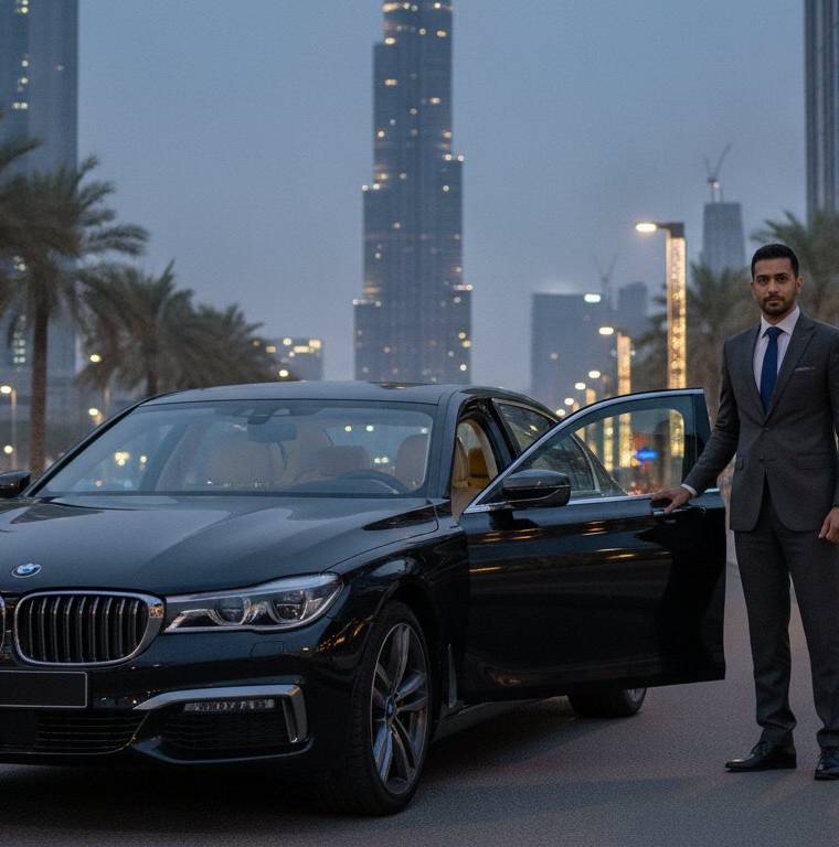 Executive chauffeur service in Downtown Dubai