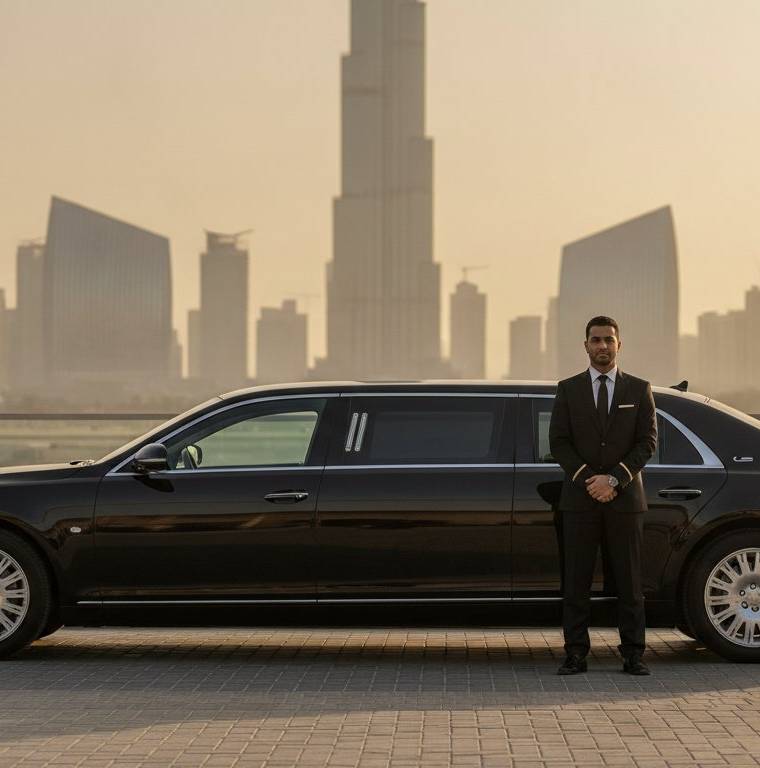 Luxury chauffeur-driven car travelling from Dubai to Ras Al Khaimah