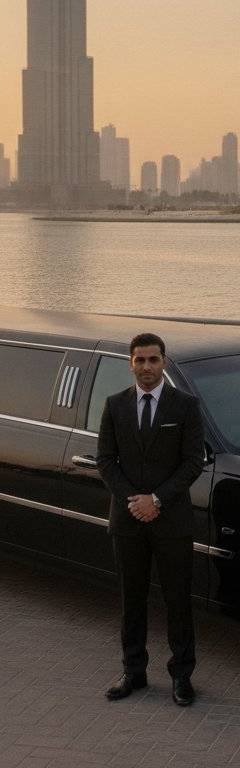 Wedding limousine chauffeur service in Dubai with luxury bridal car