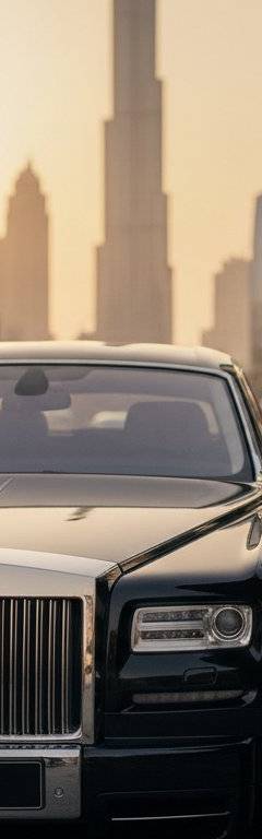 Executive chauffeur-driven sedan outside DIFC towers in Dubai